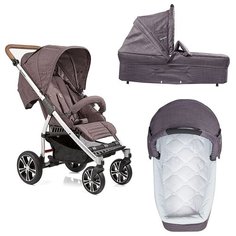 Коляска 2 в 1 Gesslein S4 Air+ Black/ Brown/ Tabak+Люлька С3 672672