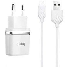 Зарядное устройство Hoco C11 Single USB - Lightning, белый