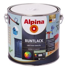 Эмаль алкидная Alpina Buntlack SM шелковисто-матовая База 1, 0,713 л