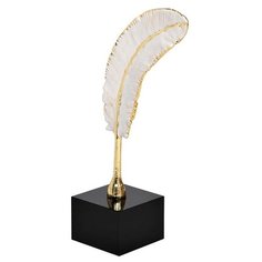 Статуэтка Garda Decor "Белое перо с золотом" 104724/3