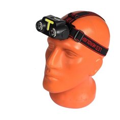 Фонарь налобный светодиодный АКБ USB 612-1 Police