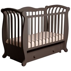 БИ 555.2 "Магнолия" кроватка маятниковая поперечная (махагон) ЛЕЛЬ (Кубаньлесстрой)