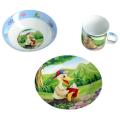 Набор детской посуды, Доляна, Утенок, 3 предмета