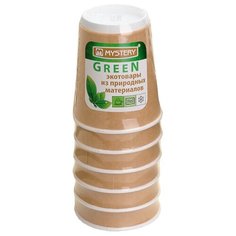 Стакан двухслойный картон, для холодного и горячего 0.25/0.273 л., коричневый 6 шт/упак Green Mystery