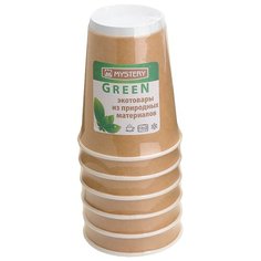 Стакан картон двухслойный для холодного и горячего 0.30 л., коричневый, 6 шт/уп Green Mystery