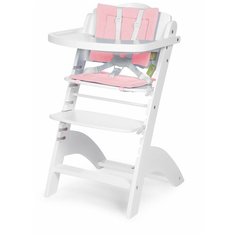 Стульчик для кормления Childhome Lambda 2 White с подушкой Tricot Pastel Old Pink