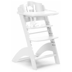 Стульчик для кормления Childhome Lambda 2 White с подушкой Pink