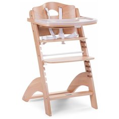 Стульчик для кормления Childhome Lambda 2 Natural с подушкой Pink