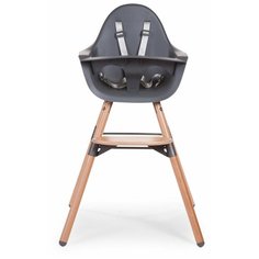 Стульчик для кормления Childhome Evolu 2 Natural/Anthracite с подушкой Tricot Warm Grey