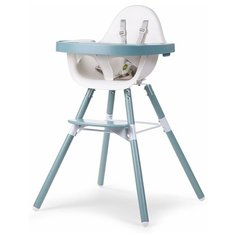 Стульчик для кормления Childhome Evolu 2 Jade Green с подушкой Tricot Pastel Mint Blue