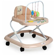 Ходунки Alis Карусельки С, 7 силиконовых колес, музыка, игрушки, бежевый
