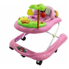 Ходунки Alis Пальма С, 7 силиконовых колес, музыка, игрушки , розовый