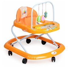 Ходунки Alis Карусельки С, 7 силиконовых колес, музыка, игрушки, оранжевый
