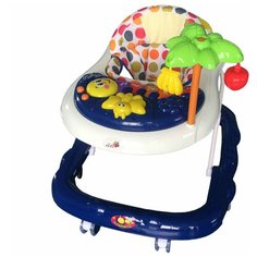 Ходунки Alis Пальма С, 7 силиконовых колес, музыка, игрушки , синий, белый