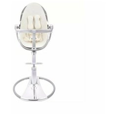 Стульчик + вставка BLOOM Fresco chrome Silver/белый E10537 SCWL