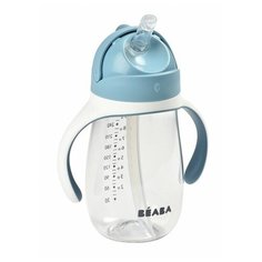 Поильник с трубочкой Beaba Straw Cup, 300 мл windy blue