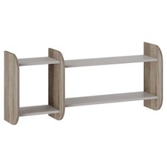 Полка настенная тип 9 (Дуб сонома трюфель/Фон бежевый) Triya