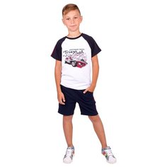 Футболка ПДК982804/"Формула"/белый//Гоночная машина////62-122 Апрель