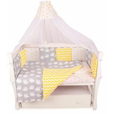 Борт в кроватку 12 предметов (12 подушек-бортиков) AmaroBaby СОВЯТА