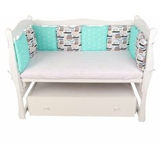Бортик в кроватку 12 предметов AmaroBaby Трасса (бязь)
