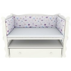 Бортик в кроватку на молнии (4 подушки-бортика) AmaroBaby Индейцы (бязь)