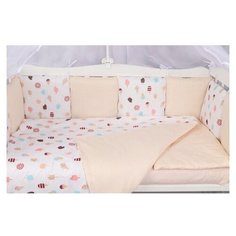 Бортик в кроватку 12 предметов (12 подушек-бортиков) AmaroBaby ЭСКИМО (белый)