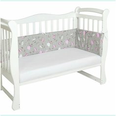 Двухсторонний бортик в кроватку 4 предмета (бортики на молнии) AmaroBaby