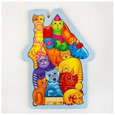 Пазл-головоломка Лесная мастерская "Коты", размер 28*20см, логическая (4276018)