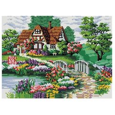 Алмазная мозаика Белоснежка 254-ST-S Мостик в цветах