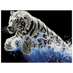 Набор для вышивания 3D "Белый тигр" 7071-3D (50х67 см) Белоснежка