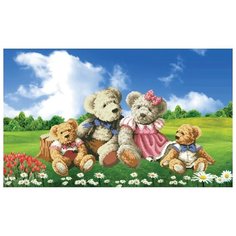Набор для вышивания 3D "Семейка медвежат" 7068-3D (72х47 см) Белоснежка