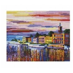 Алмазная мозаика на подрамнике 20*25 см Белоснежка 541-ST-S Озеро Комо - Белладжио