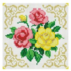 Алмазная мозаика Белоснежка 280-ST-S Маленькие розочки