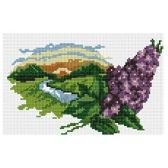 Мозаика на подрамнике Белоснежка 101-ST-R Ветка сирени