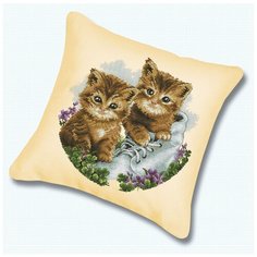 Набор для вышивания крестиком Белоснежка: чехол для подушки “Котята” P-025