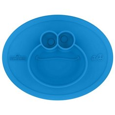 Тарелка EZPZ Тарелка Cookie Monster Mat Limited Edition, синий