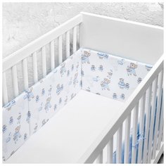 Loombee бортик SC-1128 белый/голубой