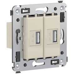 USB розетка DKC4405543, ванильная дымка