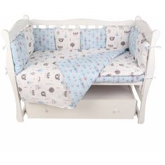 Комплект в кроватку 15 предметов (3+12 подушек-бортиков) AmaroBaby Индейцы (бязь)