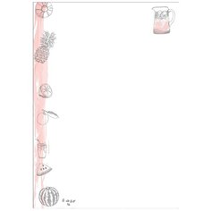 Сменные блоки для тетрадей на кольцах А5, 50 Л.(БЕЖЕВЫЙ), ФРУКТОВОЕ НАСТРОЕНИЕ, без линовки Альт