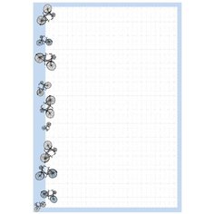 Сменные блоки для тетрадей на кольцах А5, 50 Л.(БЕЖЕВЫЙ), ВЕЛОСИПЕДЫ, клетка Альт