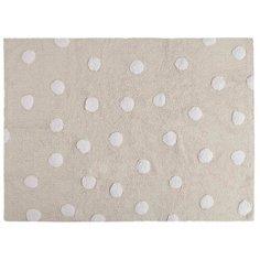 Ковер Lorena Canals Polka Dots, размер: 1.6х1.2 м, бежевый / белый