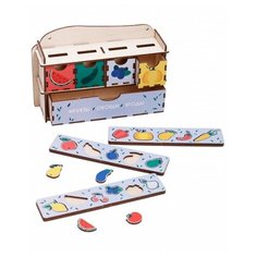 Сортер Forest kids Деревянные игрушки Сундучок Овощи и Фрукты