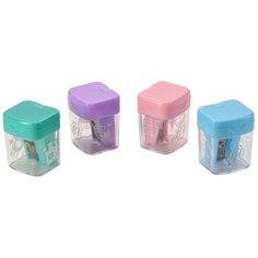 Точилка с контейнером "HAPPYSHARP. ДЕВЧАЧЬИ РАДОСТИ", 4 ЦВЕТА Bruno Visconti