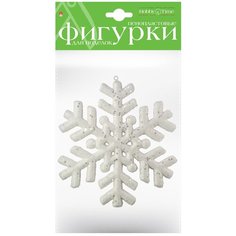 Пенопластовые фигурки. СНЕЖИНКА С ГЛИТТЕРОМ. Ø 200 ММ, 1 ШТ. Hobby Time