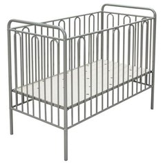 Кроватка Polini Vintage 110 (классическая) серебро