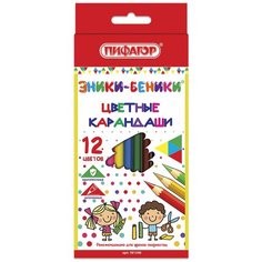 Пифагор Карандаши цветные Эники-беники 12 цветов (181346)