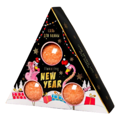Чистое счастье Соль для ванн "Flamazing New Year", 3 флакона 4921122, 570 г
