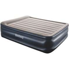 Надувная кровать Bestway Tritech Queen Built-in AC Pump 67614 серый/синий