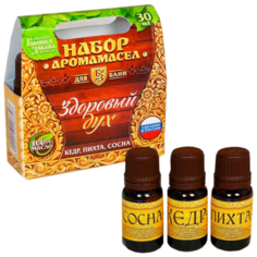 Банная забава набор ароматических масел Здоровый дух 3 шт. 30 мл